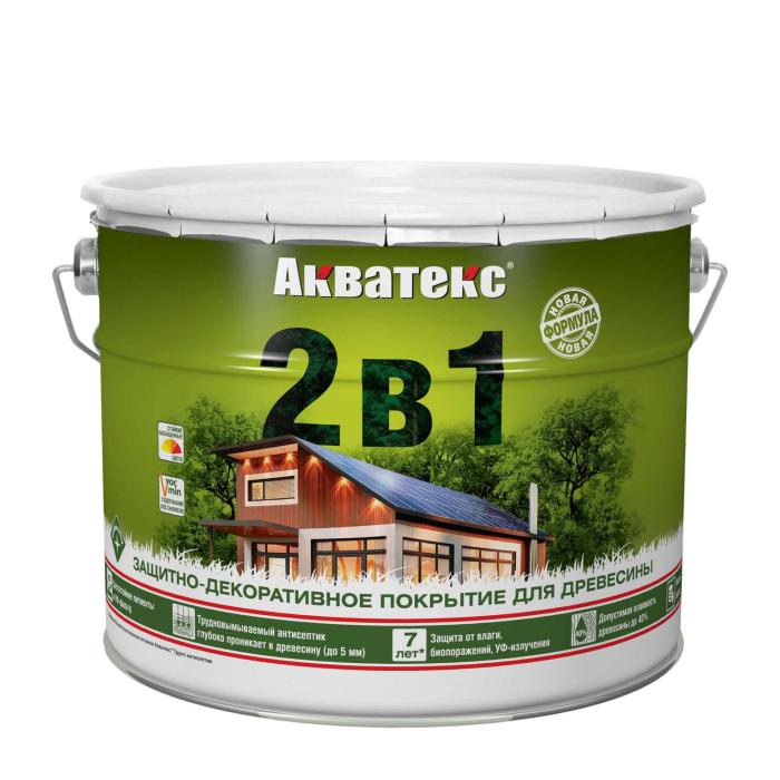 детальное изображение Антисептик Акватекс "2 в1" биозащитный для дерева (палисандр), 9 л детальное изображение Антисептик Акватекс "2 в1" биозащитный для дерева (палисандр), 9 л