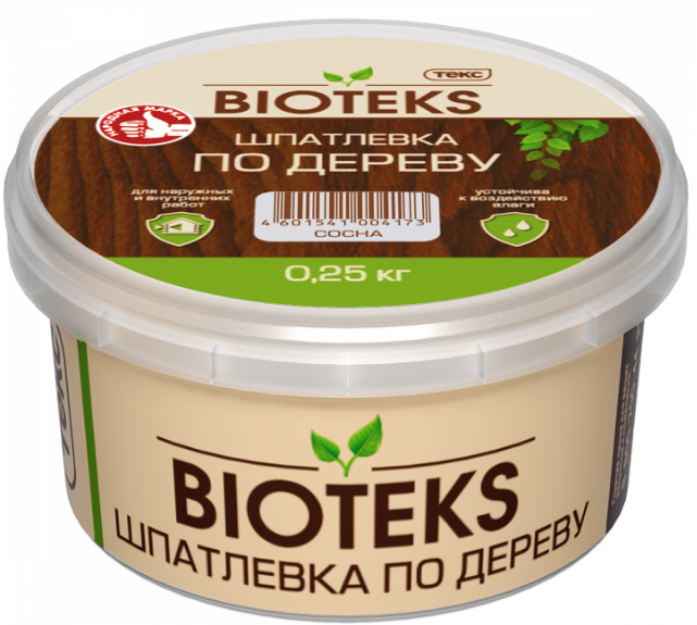 детальное изображение Шпатлевка по дереву BIOTEKS ПРОФИ сосна 0,25 кг детальное изображение Шпатлевка по дереву BIOTEKS ПРОФИ сосна 0,25 кг