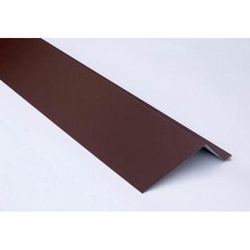 детальное изображение Планка карнизная для металлочерепицы коричневая 100х80х2000 мм