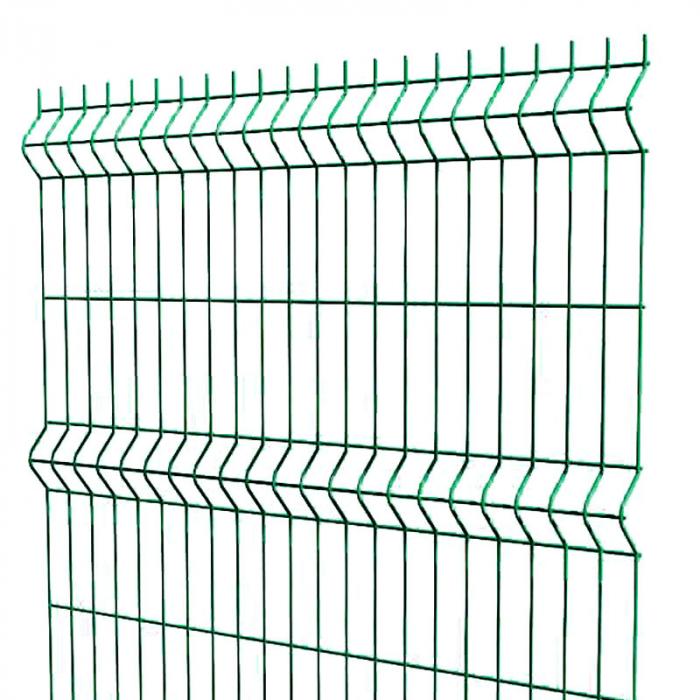 детальное изображение Сетка заборная в картах ПВХ 55х200 мм, 1,5х2,5 м зелёная