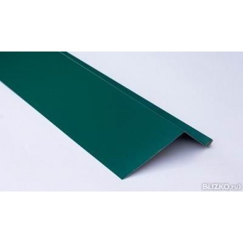 детальное изображение Планка карнизная для металлочерепицы зелёная 100х80х2000 мм