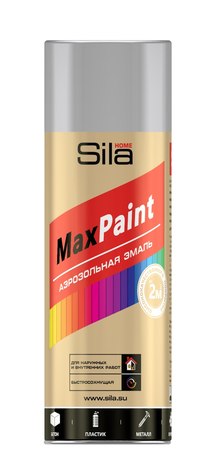 детальное изображение Эмаль аэрозольная Sila HOME Max Paint, универс., серый RAL7040, 520мл детальное изображение Эмаль аэрозольная Sila HOME Max Paint, универс., серый RAL7040, 520мл