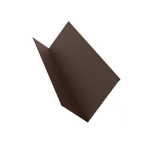 детальное изображение Планка примыкания для металлочерепицы коричневая 150х200х2000 мм