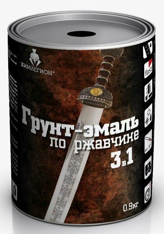 детальное изображение Грунт-эмаль 3в1 коричневый ХВ-0278 0,9кг ХИМЛЕГИОН детальное изображение Грунт-эмаль 3в1 коричневый ХВ-0278 0,9кг ХИМЛЕГИОН