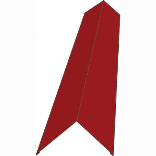 детальное изображение Конёк для металлочерепицы красный 200х200х2000 мм детальное изображение Конёк для металлочерепицы красный 200х200х2000 мм