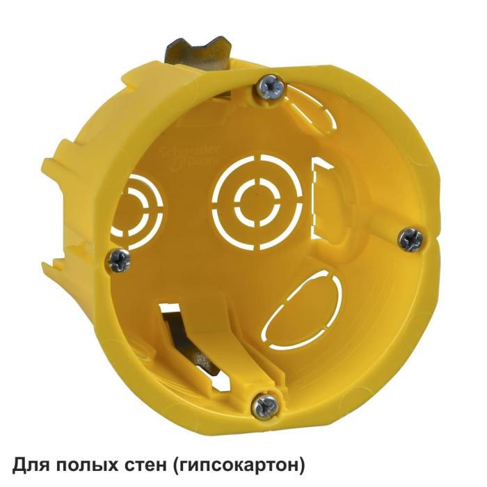детальное изображение Коробка установочная Systeme Electric внутренняя 65х45 д/полых стен метал. лапки  IP30 (ИМТ35150)