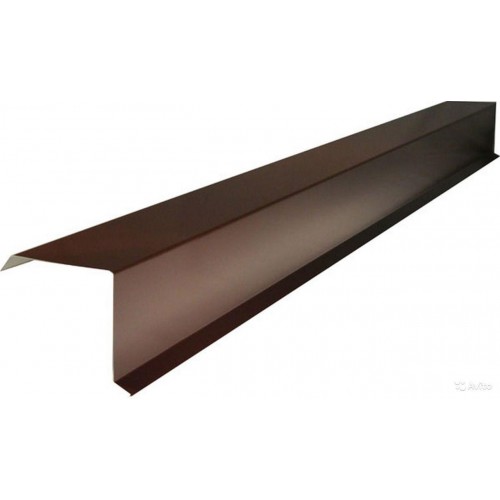 детальное изображение Планка торцевая для металлочерепицы коричневая 80х100х2000 мм