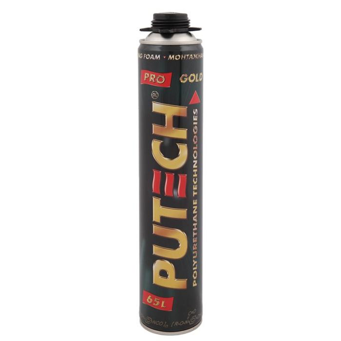 детальное изображение Пена "PUTECH" PRO GOLD монтажная профес. всесезон, 850мл детальное изображение Пена "PUTECH" PRO GOLD монтажная профес. всесезон, 850мл