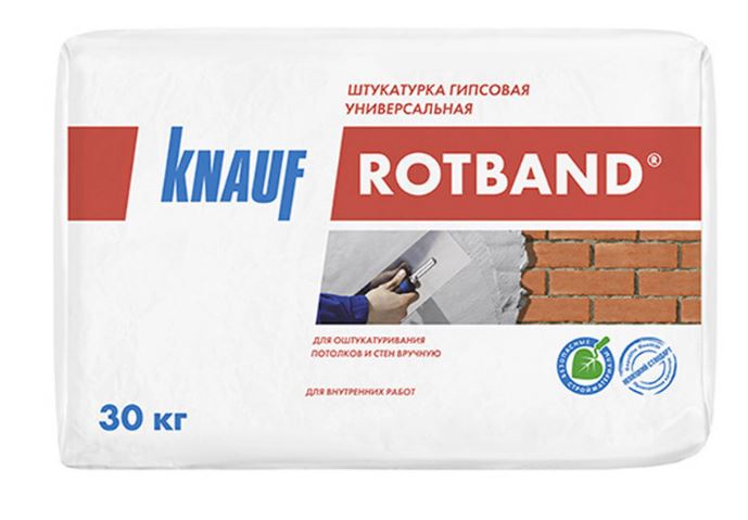 детальное изображение РОТБАНД Штукатурка гипс. универс. Knauf, 30кг детальное изображение РОТБАНД Штукатурка гипс. универс. Knauf, 30кг