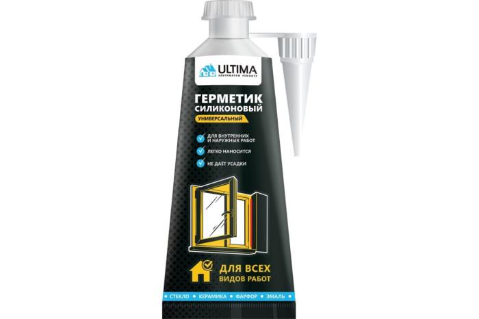 детальное изображение Герметик Ultima силикон универсальный белый 80мл детальное изображение Герметик Ultima силикон универсальный белый 80мл